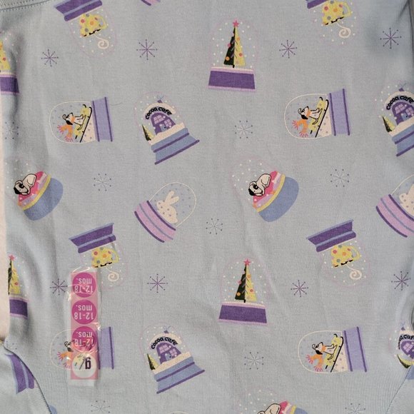 Gymboree Cute Blue Turtleneck Onesie with Snow Globe Pattern - 12-18 Months - Picture 13 of 15